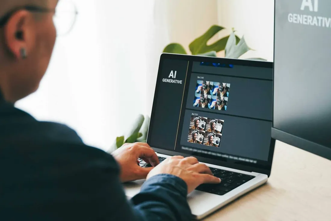 Live online AI course from Action AI, working through AI tools on a laptop from anywhere in Canada